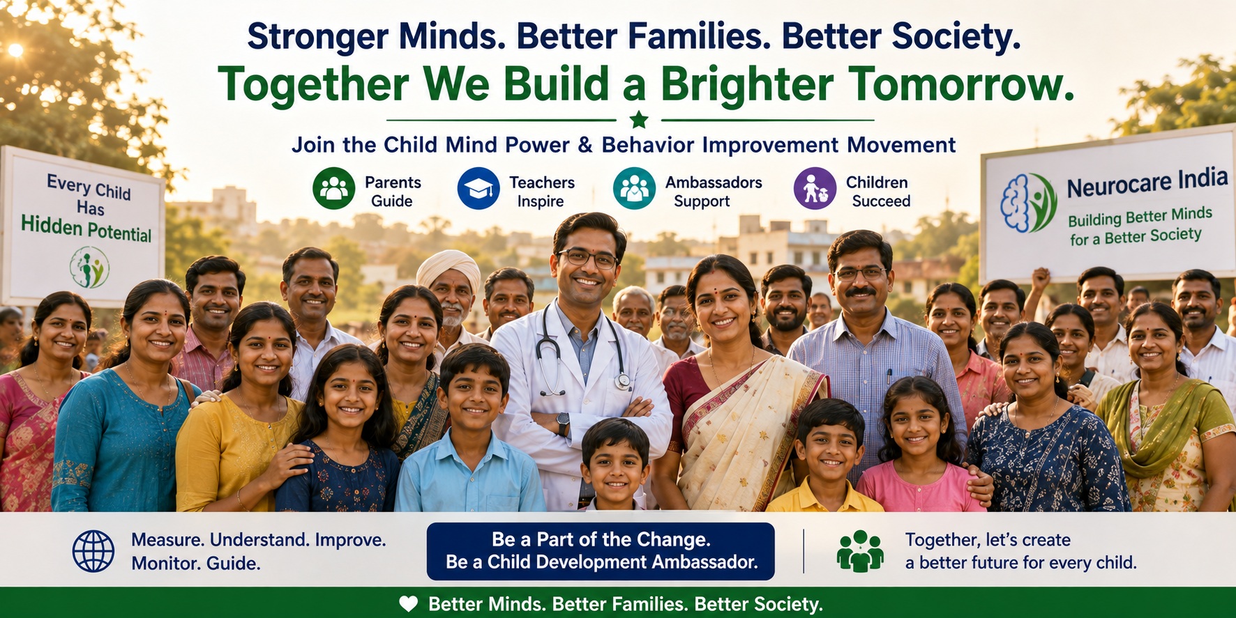 <span data-en>A community of parents and children together, representing the movement</span><span data-hi>माता-पिताओं और बच्चों का एक समुदाय, आंदोलन का प्रतीक</span>